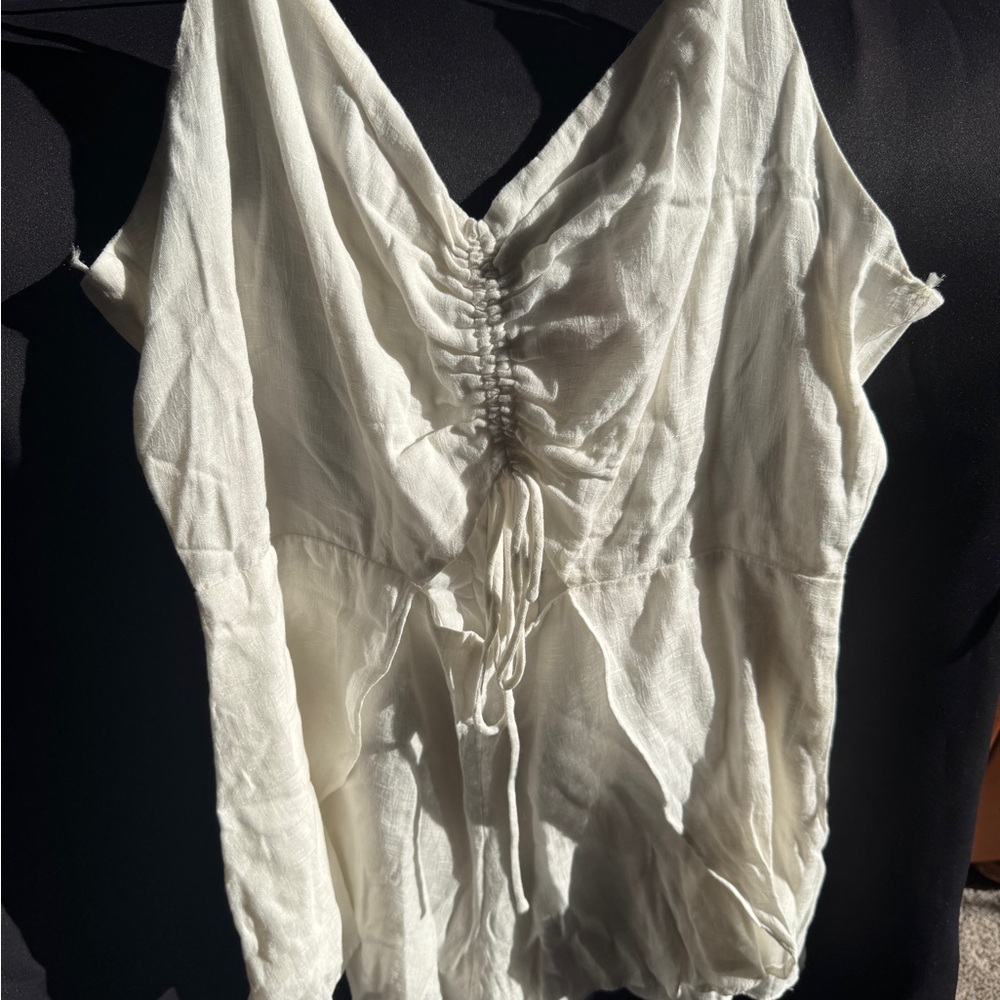 Ruched Linen Fashion Nova top